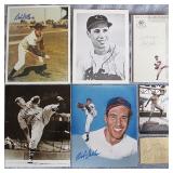 Lot Of (8) Signed Bob Feller Items Indians