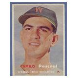 High Grade 1957 Topps #211 Camilo Pasqual Senators