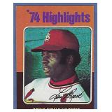 1975 Topps #2 Lou Brock Highlights Cardinals