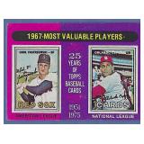 1975 Topps #205 1967 MVPs Yastrzemski Cepeda