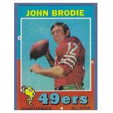 Sharp 1971 Topps #100 John Brodie SF 49ers