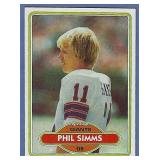 1980 Topps #225 Phil Simms RC New York Giants