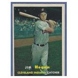 High Grade 1957 Topps #136 Jim Hegan Indians