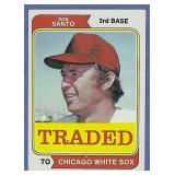 1974 Topps 270T Ron Santo Traded Chicago White Sox
