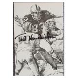 Ted Hendricks Signed Football HOF Postcard Raiders