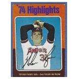 1975 Topps #5 Nolan Ryan Highlights Angels