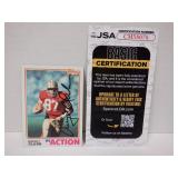 1982 TOPPS DWIGHT CLARK SIGNED AUTO CARD. JSA COA