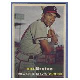 Nice 1957 Topps #48 Bill Bruton Milwaukee Braves