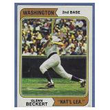 Nice 1974 Topps 241 Glenn Beckert WASHINGTON Error