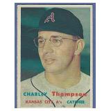 High Grade 1957 Topps #142 Charley Thompson KC A's