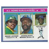 Sharp 1976 Topps #194 HR Leaders Reggie Jackson