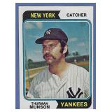 Sharp 1974 Topps #340 Thurman Munson NY Yankees
