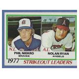 Sharp 1978 Topps 206 K Ldrs Nolan Ryan Phil Niekro