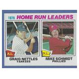 Nice 1977 Topps #2 Home Run Leaders Mike Schmidt