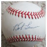 Bob Lemon Signed OAL Baseball Cleveland Indians