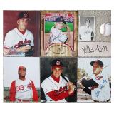 Lot Of (8) Cleveland Indians Signed Items