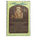 Harmon Killebrew Signed HOF Plaque Postcard Twins