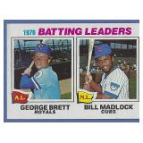 Sharp 1977 Topps #1 Batting Leaders George Brett