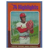 Nice 1975 Topps #3 Bob Gibson HL Cardinals