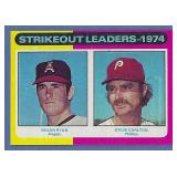 High Grade 1975 Topps #312 Ldrs Nolan Ryan Carlton