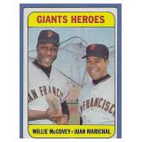 1969 Topps High 572 McCovey Marichal Giants Heroes