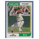 1974 Topps #7 Jim Catfish Hunter Oakland Athletics