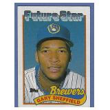1989 Topps #343 Gary Sheffield RC Brewers