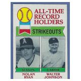 1979 Topps 417 AT K Ldrs Nolan Ryan Walter Johnson