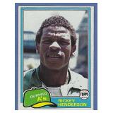 1981 Topps #261 Rickey Henderson 2nd Yr Oakland As