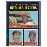 1971 Topps #70 Pitching Ldrs Gibson Perry Jenkins
