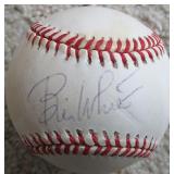 Bill White Signed ONL (Bill White) Baseball