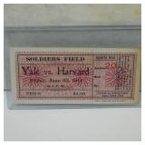 YALE VS HARVARD JUNE 23RD 1911 BASEBALL TICKET