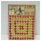 RARE 1930'S NATIONAL SPORT MAKE A HIT GAME BOARD