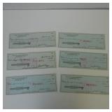 1969-1970 CLEVELAND BARONS HOCKEY PAYROLL CHECKS