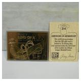 NOLAN RYAN KING OF THE K'S 23KT GOLD CARD