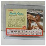 1962 POST BASEBALL #147 HANK AARON BRAVES HAND CUT
