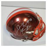 JEREMIAH OWUSU KORAMOAH SIGNED BROWNS MINI HELMET