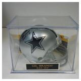 GIL BRANDT SIGNED DALLAS COWBOYS MINI HELMET