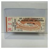 BROWNS VS CARDINALS 09/26/1965 TICKET STUB NFL
