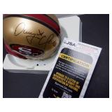 DWIGHT CLARK SIGNED AUTO MINI HELMET JSA COA