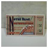 NOTRE DAME VS NORTHWESTERN 10/10/31 RAIN CHECK