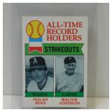 1979 TOPPS NOLAN RYAN WALTER JOHNSON RECORDS