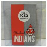 VINTAGE 1952 CLEVELAND INDIANS TEAM SCHEDULE