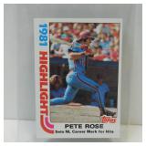 1982 TOPPS PETE ROSE 1981 HIGHLIGHTS NL HIT LEADER