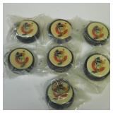 RARE CLEVELAND BARONS HOCKEY PUCK KEYCHAINS