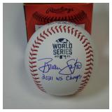 BRIAN SNITKER SIGNED 2021 WORLD SERIES BASEBALL