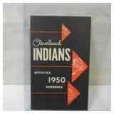 VINTAGE 1950 CLEVELAND INDIANS TEAM SCHEDULE
