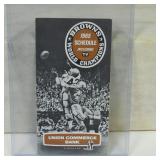 1965 CLEVELAND BROWNS SEASON SCHEDULE VINTAGE