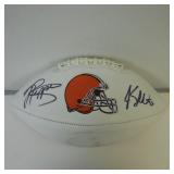 JABRILL PEPPERS JOE SCHOBERT SIGNED FOOTBALL
