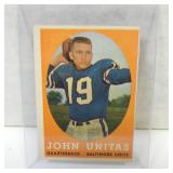 1958 TOPPS #22 JOHNNY UNITAS 2ND YEAR COLTS